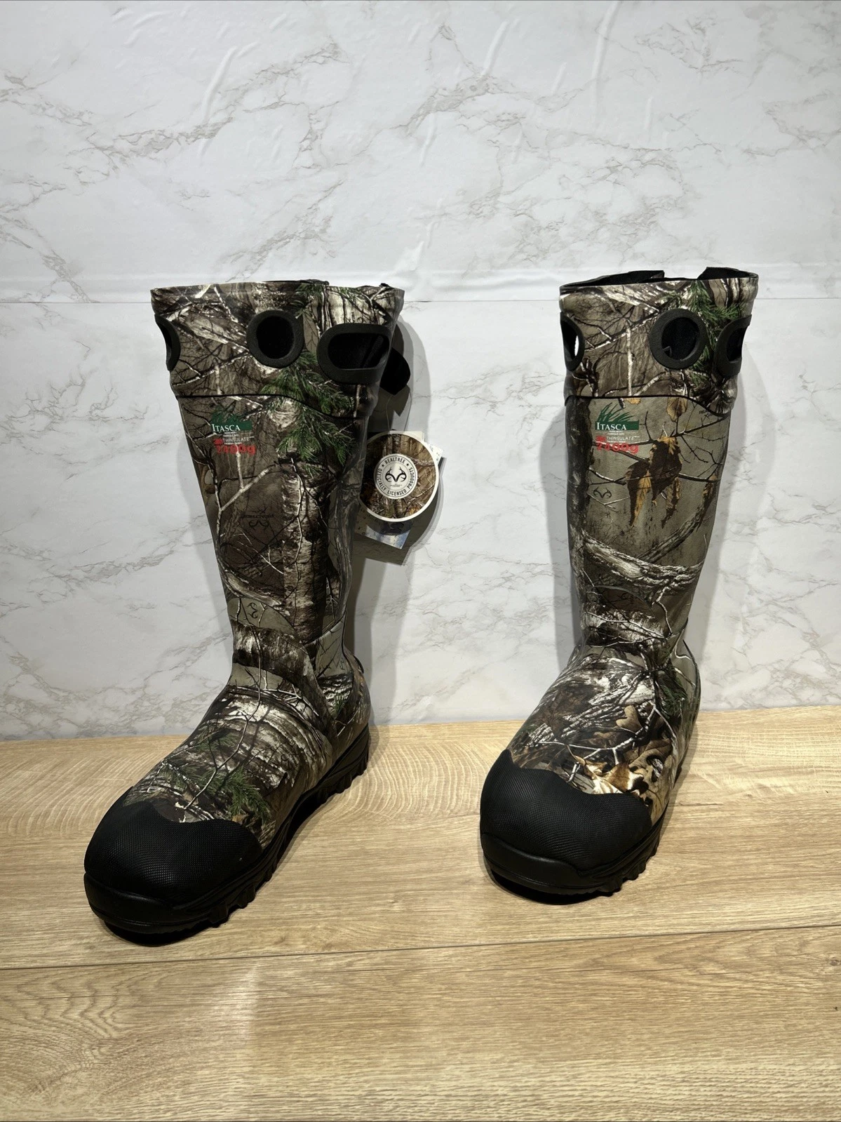 Itasca 2400g Thinsulate Swampwalker Realtree Xtra Rubber Camo Hunting Boots Sz 8