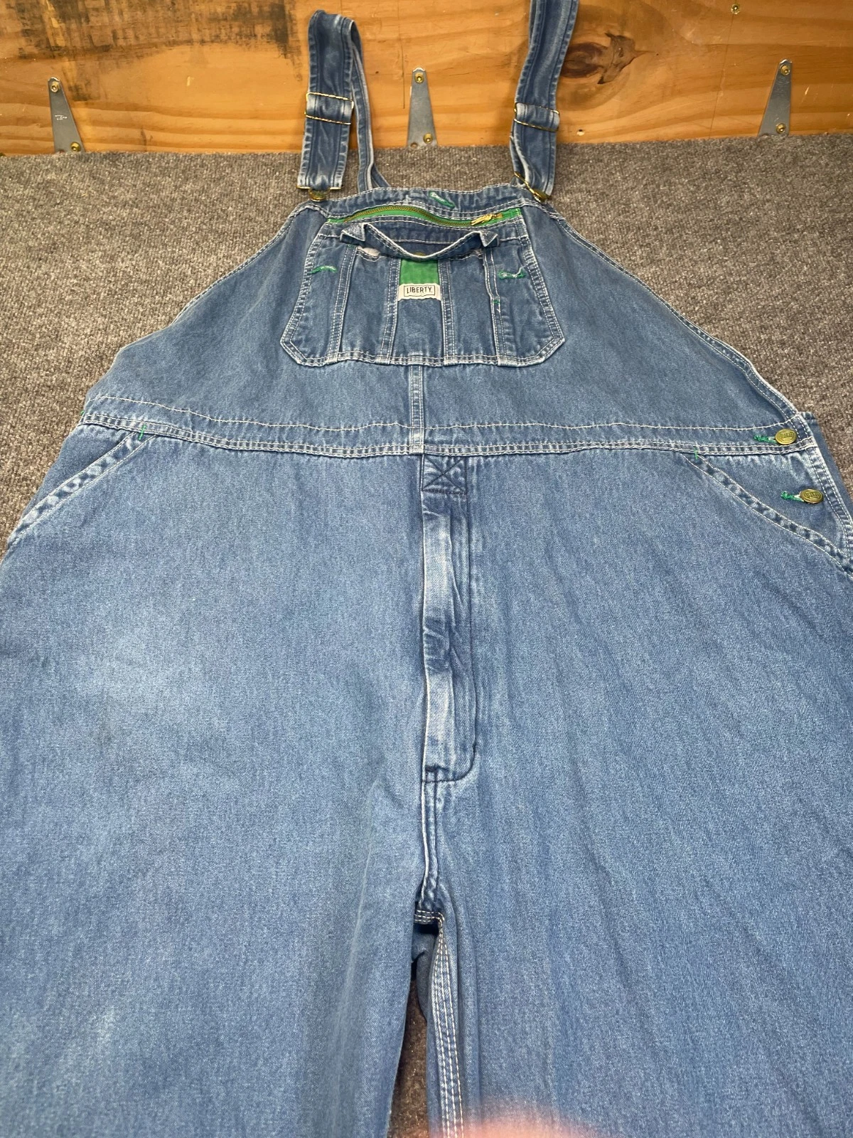 Liberty Bib Overalls Mens Tag 50x32 Actual: 48x29 Carpenter Denim Gorpcore