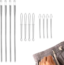 12Pcs Rope Threader, 3 Designs DIY Rope Threader Clips Spring Drawstring Puller