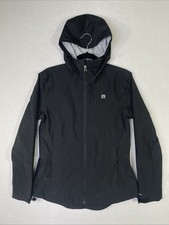 Avalanche Women's Weather Shield Rain Jacket Size S Black Hooded Full Zip Hiking