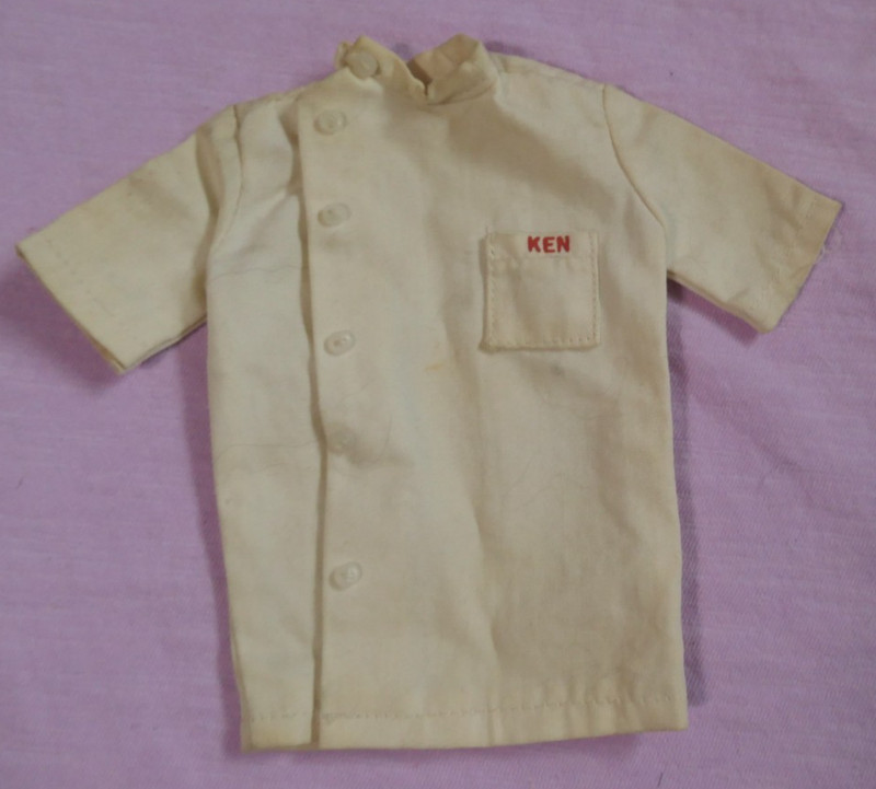 Vintage Ken Clothes - Vintage Ken 793 Doctor Ken White Shirt