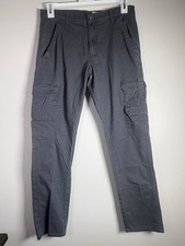 Wrangler Five Star Premium Regular Taper Cargo Pants Gray Cotton Stretch 32x32