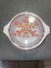 Vintage Pyrex Friendship Red Round Casserole & Lid #472 1-1/2 Pint Clear Lid
