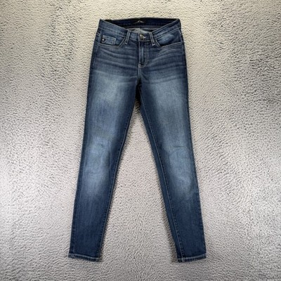 Vintage KanCan Jeans Women 25x29 Blue Denim Skinny Faded Stretch Workwear USA