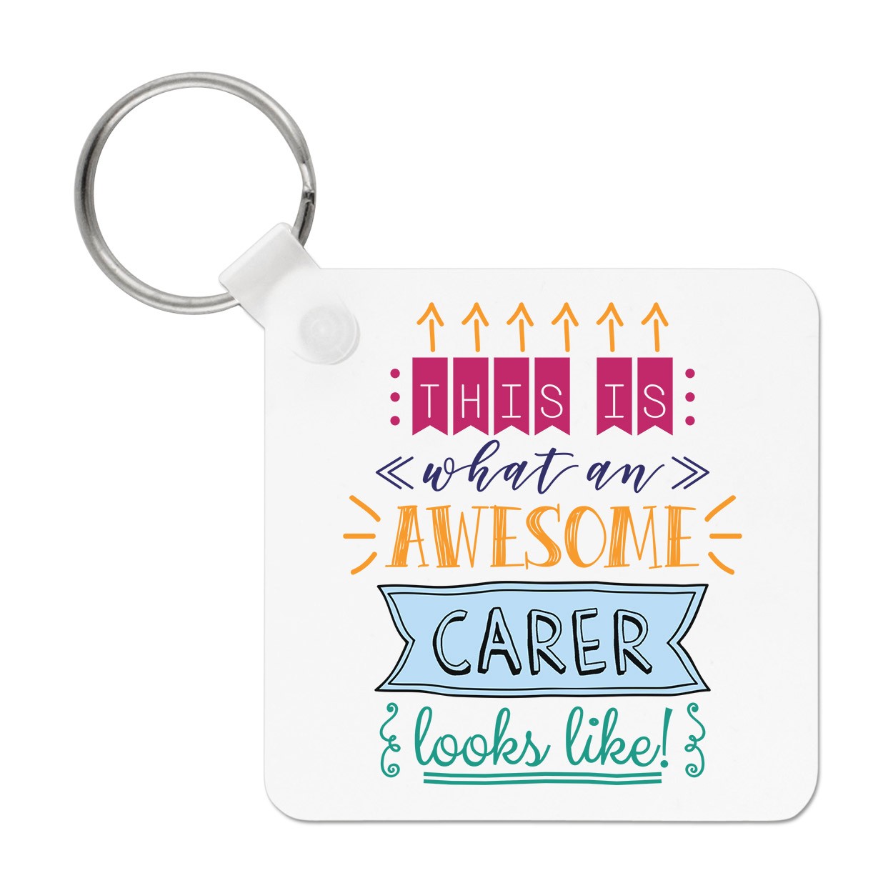 This Is What An Awesome Carer Looks Like Keyring Key Chain - Funny Best