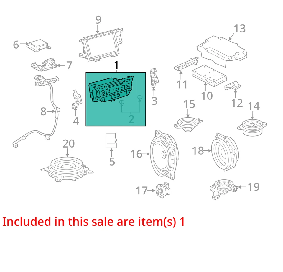 Audio Equipment Radio Receiver 100663 Face ID Fits 17-18 LEXUS ES300H 797694 - Image 3 of 4