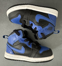 Nike Jordan 1 Mid Hyper Royal TD Blue Sneakers Shoes 640735-077 Toddler Size 4C