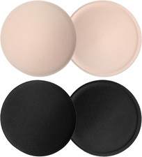 2 Pair Round Bra Inserts Pads Removable Washable Push Up Cups for Sports Swimw