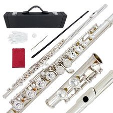 16 Key Closed Hole C Flute - Student Flute for Beginners,Easy to Play with Du...