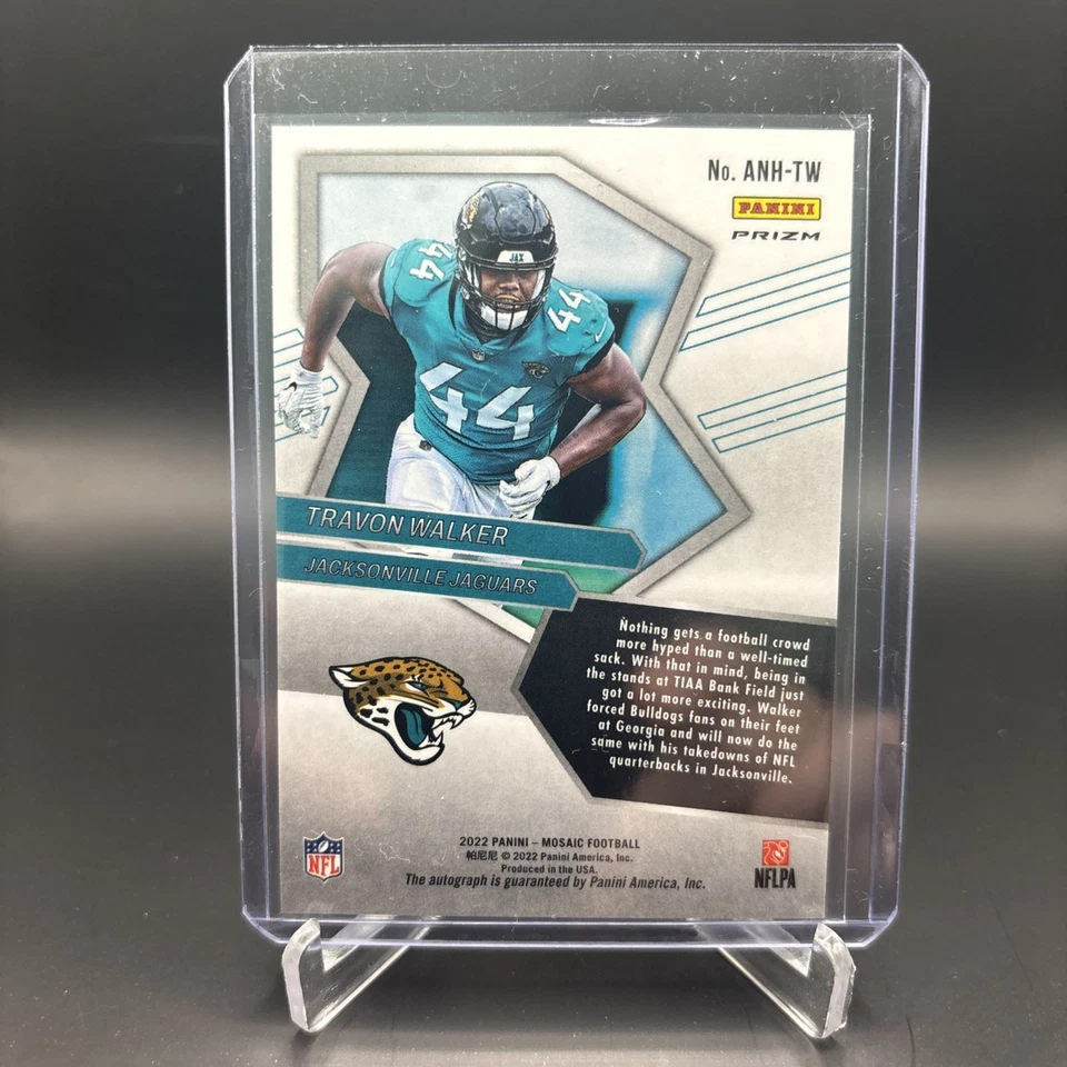 2022 Panini Mosaic Travon Walker Jaguars Autographs No Huddle - Image 2 of 2