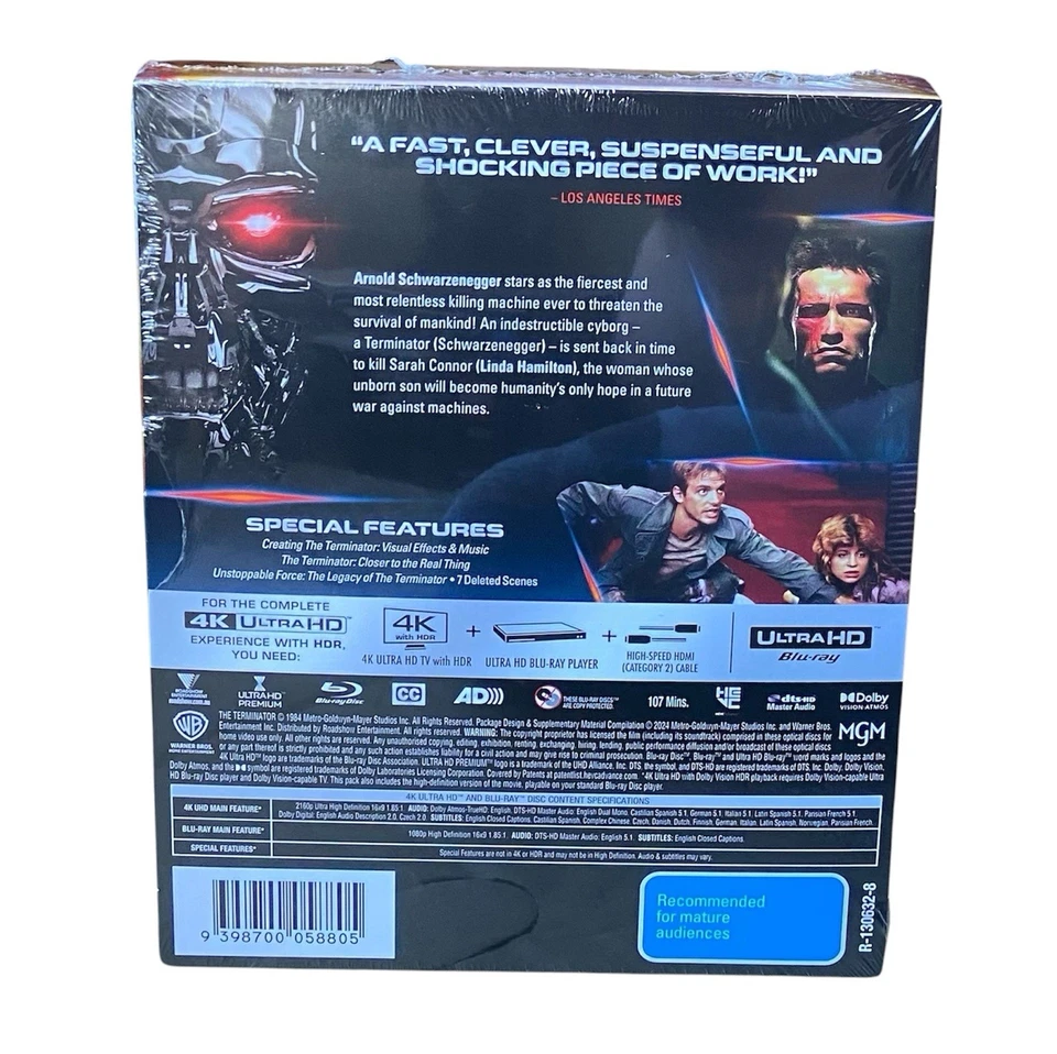 The TERMINATOR 40th Anniversary Limited Edition Steelbook 4k Ultra HD + Blu Ray - Image 3 of 3