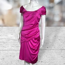 Vera Wang Pink Off Shoulder Cocktail Dress