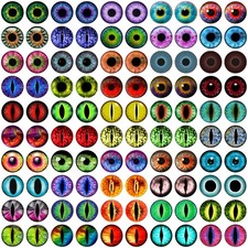 100PCS Dragon Eyes Glass Cabochon for Clay Doll Making Sculptures Props 6MM