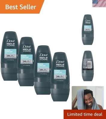 Fresh Scents with Men+Care Aluminum-Free Roll-On Deodorant, 4 Bottles, 1.7 Fl Oz