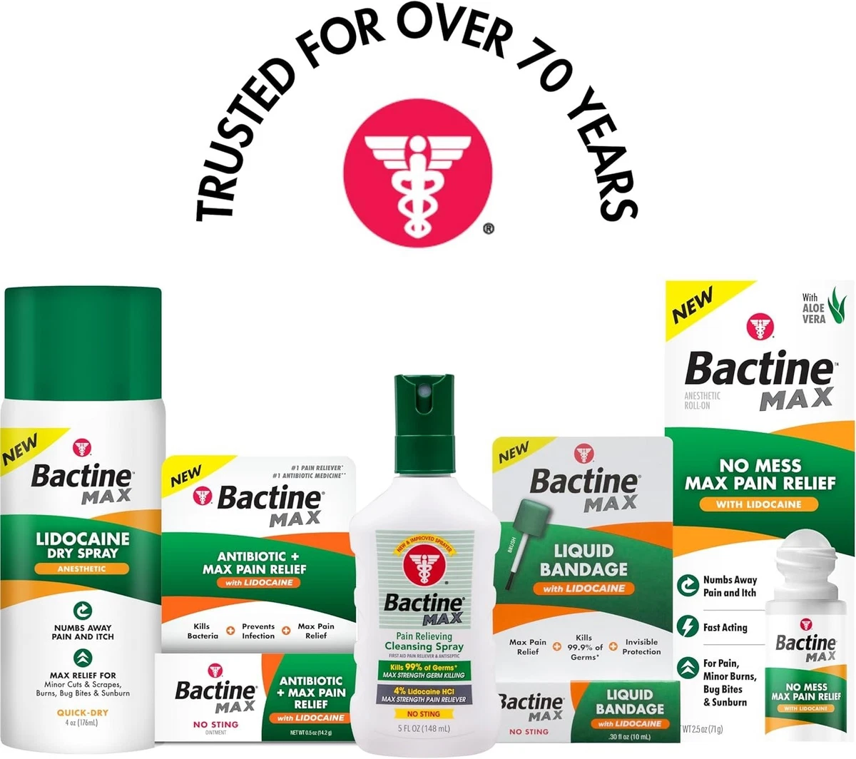 Spray Limpiador Alivio del Dolor Bactine Max Paquete de 4 5 Onzas