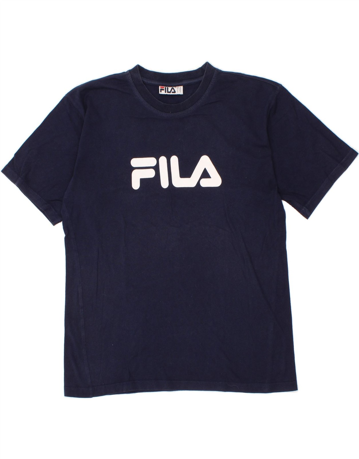 T shirt uomo FILA top media blu navy cotone CD34