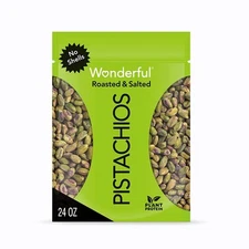 Wonderful Pistachios No Shells, Roasted & Salted Nuts, 24 Ounce Reseal