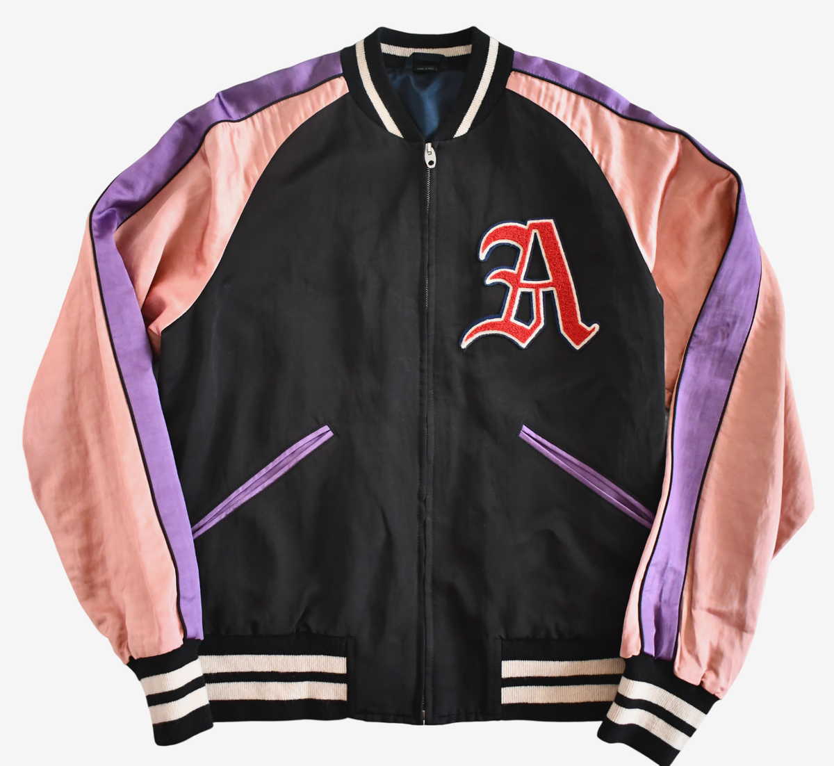 y*y様 最終値下【48】GUCCI DIY バーシティージャケット　オーダー品 New GUCCI DIY ZODIAC-Embroidered Men's VARSITY BOMBER Jacket EU-46