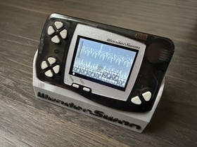 Bandai WonderSwan WS W/ IPS Screen, OEM Shell & Glass Lens - Skeleton Black