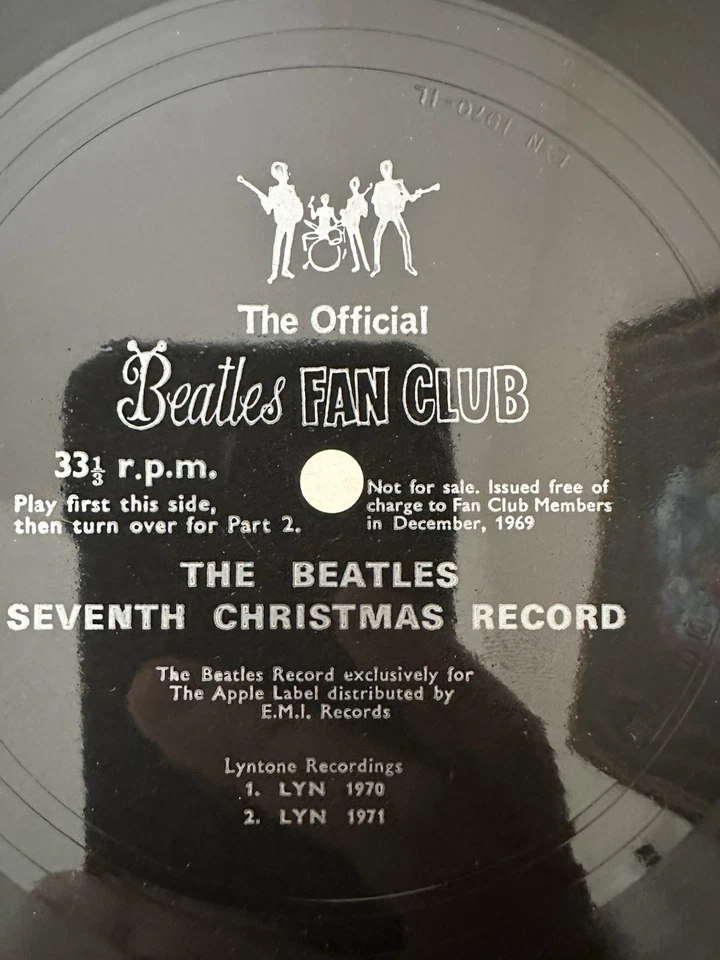 THE BEATLES  Seventh Christmas Record- Rare 1969 Fan Club Flexi From UK - Image 4 of 4