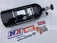 NOS 10LB NITROUS BOTTLE,SUPER HI-FLO,GAUGE,BLOWDOWN,4AN NUT