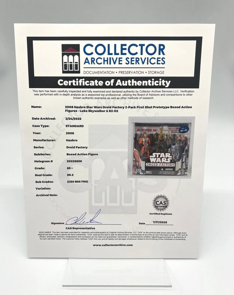 First Shot Prototype Luke Skywalker R2D2 Star Wars Graded 85+ w/COA - image 4 of 4