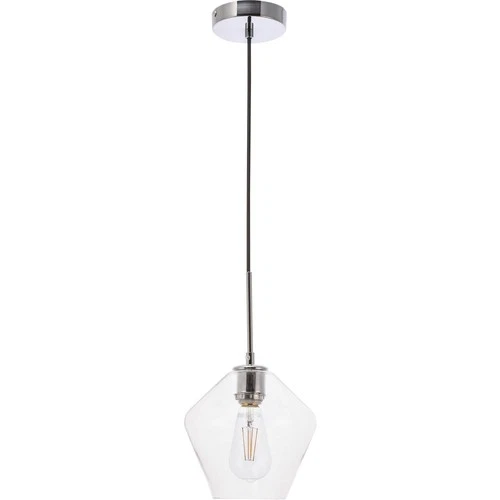 Living District LD2256C Gene 1 Light 7.9 inch Chrome Pendant Ceiling Light - Picture 3 of 11