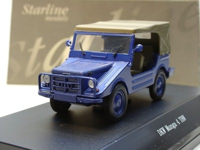 Starline DKW Munga 4 ''THW'', blau, geschlossen - 609838 - 1:43