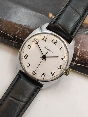 Vintage Soviet Mechanical Men's Classic Wristwatch Raketa 2609 Ussr