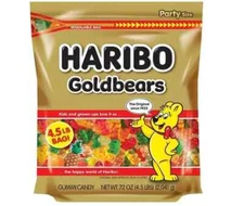 Haribo Original Gold-Bears Gummi Candy, 4.5-Pound Bag of Delicious Bears! Ship..