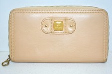 See by Chloé, Portefeuille compagnon en cuir beige
