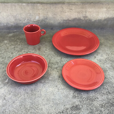 Fiesta Red Piece Set Dinnerware Fiestaware Homer Laughlin