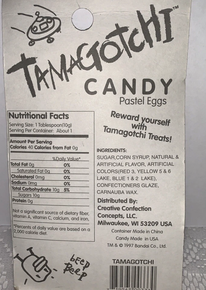 Tamagotchi Candy Pastel Eggs Pink Vintage 1997 NOS NIP - Image 4 of 4