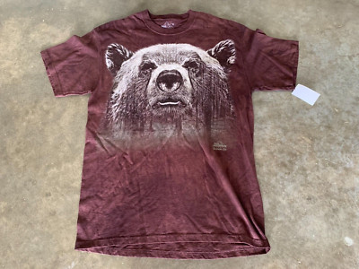 The Mountain Men's T Shirt M grizzly bear Tie Dye USA NEW