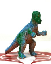 Dinosaur Hard Plastic Blue Green Pachycephalosaurus PVC Toy 4 Inches Long 1983