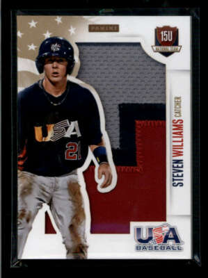 STEVEN WILLIAMS 2014 PANINI USA BASEBALL BOX SET 3-CLR GAME PATCH #18/25 AH9150