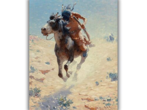 Native American Rider by William Robinson Leigh Giclée Canvas Print, Multi-Size - Picture 1 of 9