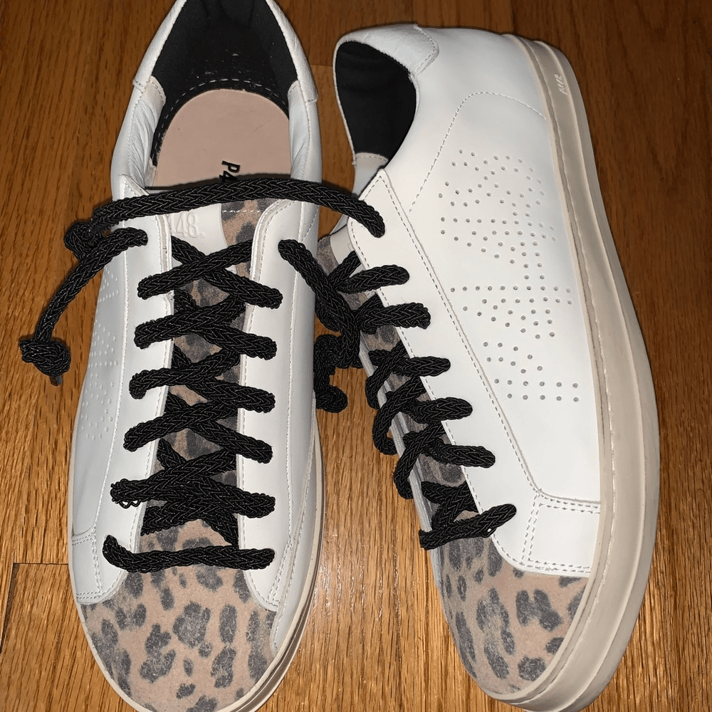 P448 John Training Shoes Sneakers Leopard New 43