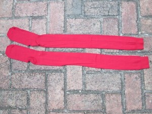 REENACTOR COLONIAL REV WAR 18-19TH C STOCKINGS BRIGHT CHERRY RED AMERICA 250 NEW