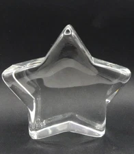 MOSSER GLASS Crystal STAR Shaped Paperweight MADE USA Large