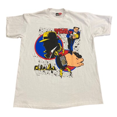 Vintage Dick Tracy Movie T Shirt Disney 90s Division 1 Sz Large 