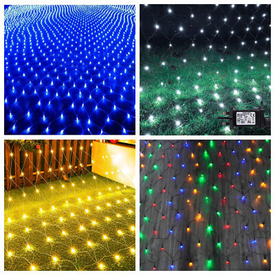 Sichere Spannung 120LED Weihnachtsnetz Feenlichter, 1,5mx2m mit 10m Blei, 8 Stunden Timer