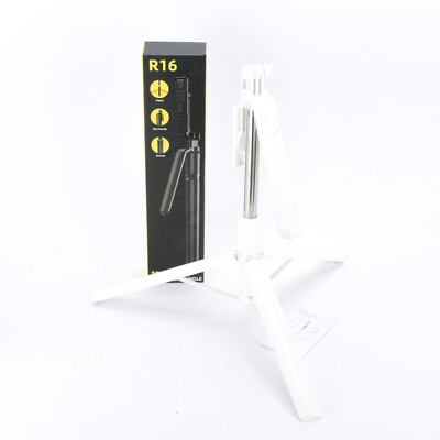 360 Rotating Tripod iPhone Camera Portable Stand 70'' Selfie Stick w/Remote White