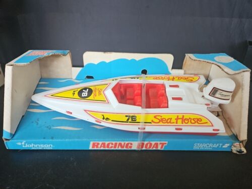 Vintage STARCRAFT & JOHNSON OUTBOARD RACING BOAT 13"Processed Plastics - Picture 1 of 7