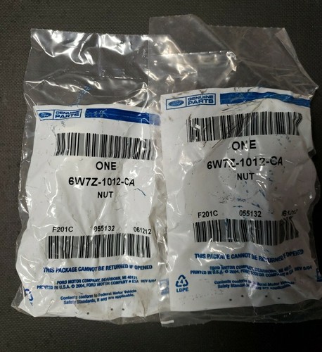 Pair of 2 GENUINE FORD Wheel Lug Nuts P/N 6W7Z-1012-CA - New Old Stock OEM - Picture 2 of 2