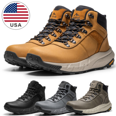Men's Waterproof Hiking Boots Lightweight Outdoor Trekking Trail Shoes US Size