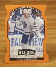 2020-21 Upper Deck Allure Orange Slice RC Egor Korshkov Toronto Maple Leafs 