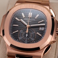 Patek Philippe Nautilus 5980-1R DISCONTINUED 40mm Rose Gold Black Dial Full Set 20
