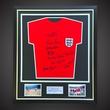 England- 9 Of The 1966 World Cup Winners Hand Signed Shirt With Coa &pound;1499