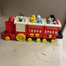 VNTG 1998 LeapFrog Express Learning Train Children TOY Musical Animal Set FRENCH